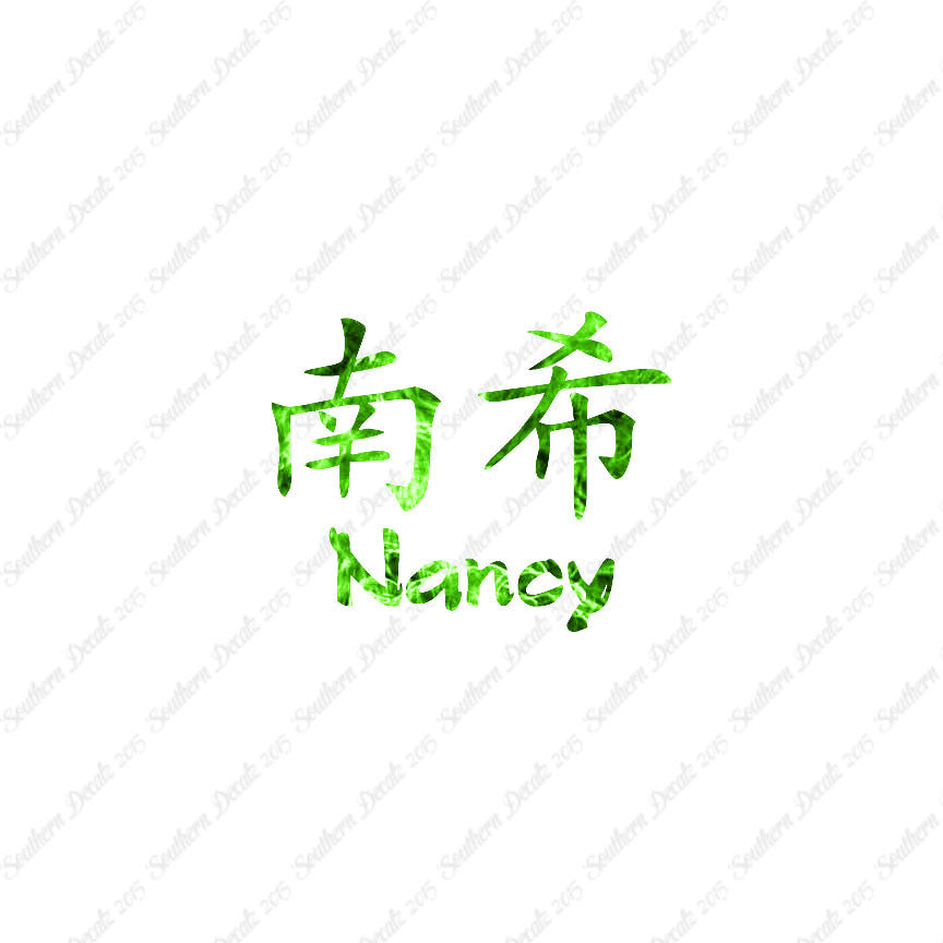 Chinese Name Symbols "Nancy"