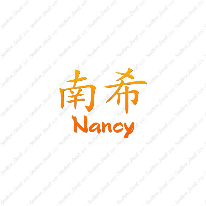 Chinese Name Symbols "Nancy"