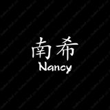 Chinese Name Symbols "Nancy"