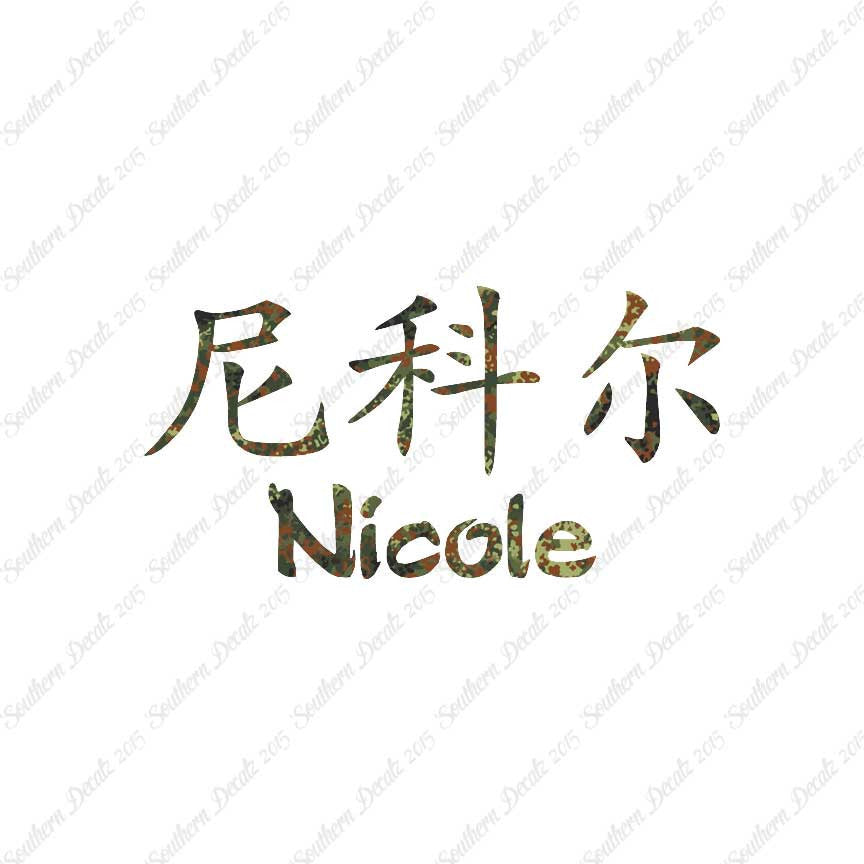 Chinese Name Symbols "Nichole"
