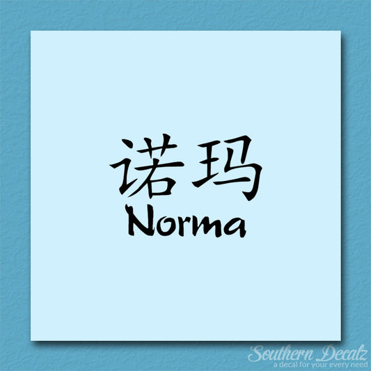 Chinese Name Symbols "Norma"