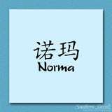Chinese Name Symbols "Norma"