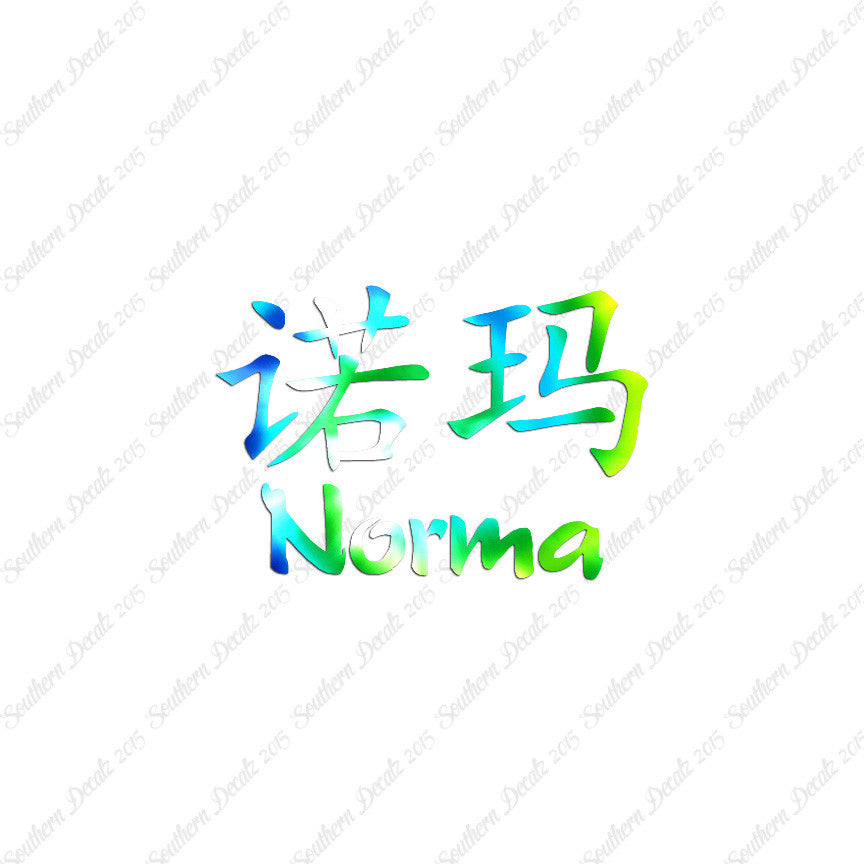 Chinese Name Symbols "Norma"