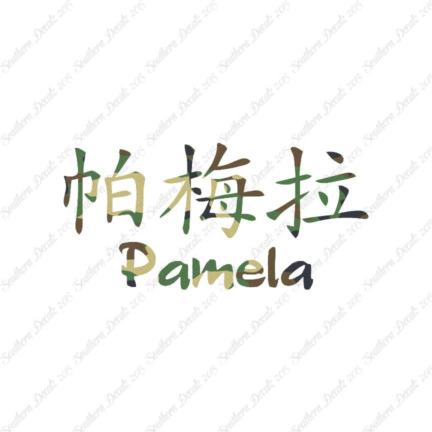 Chinese Name Symbols "Pamela"
