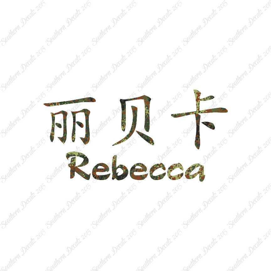 Chinese Name Symbols "Rebecca"