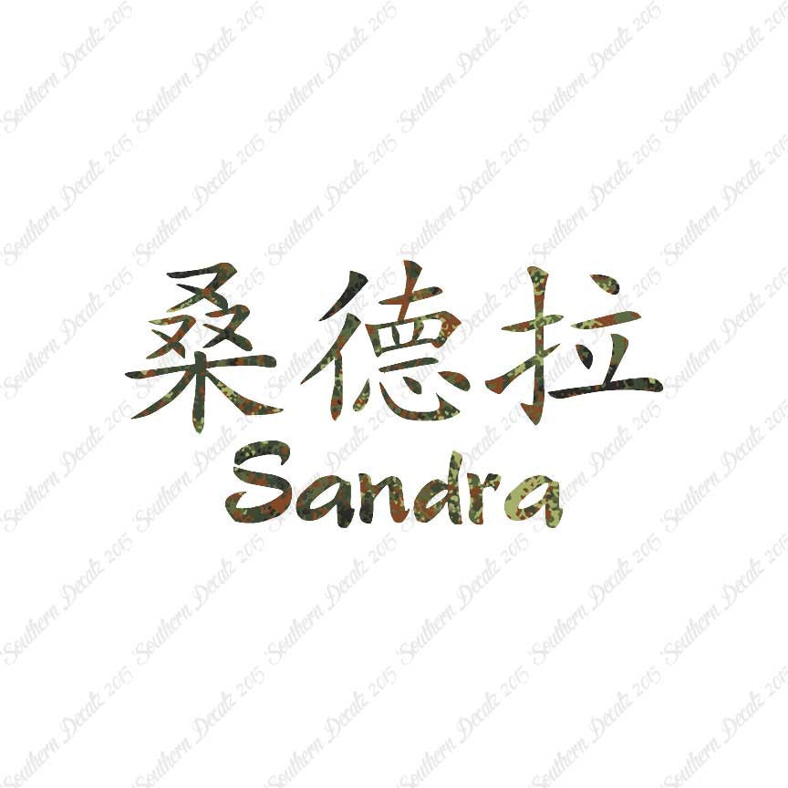 Chinese Name Symbols "Sandra"