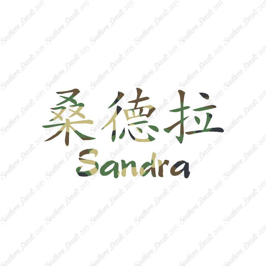 Chinese Name Symbols "Sandra"