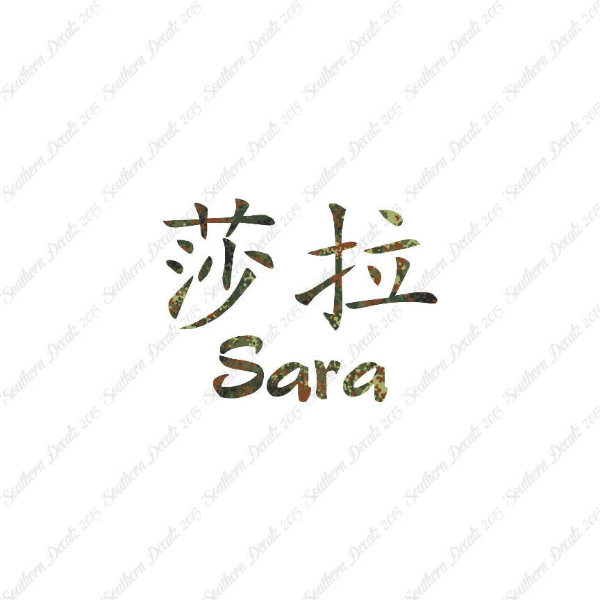 Chinese Name Symbols "Sara"
