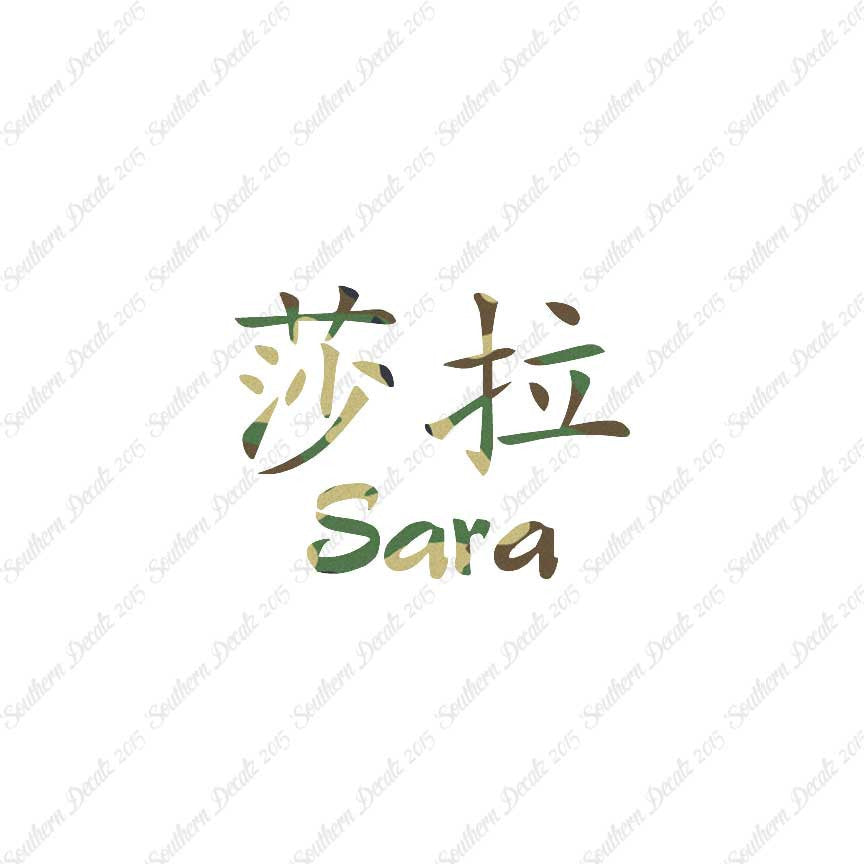 Chinese Name Symbols "Sara"
