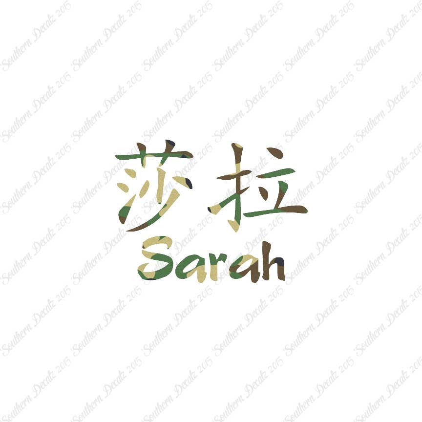 Chinese Name Symbols "Sarah"