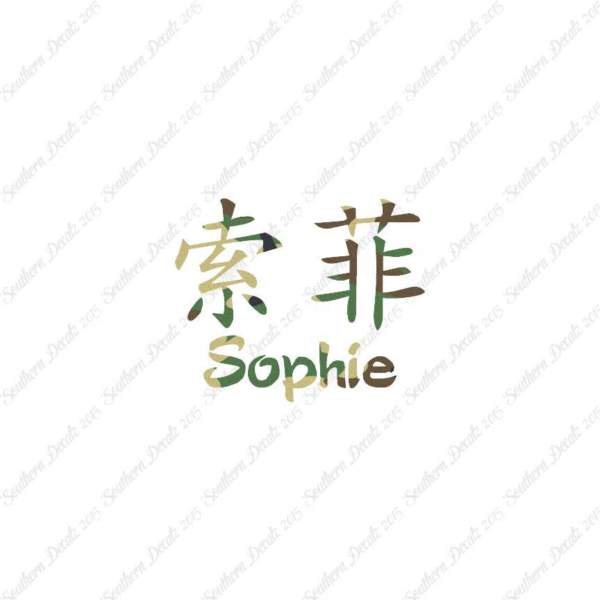 Chinese Name Symbols "Sophie"