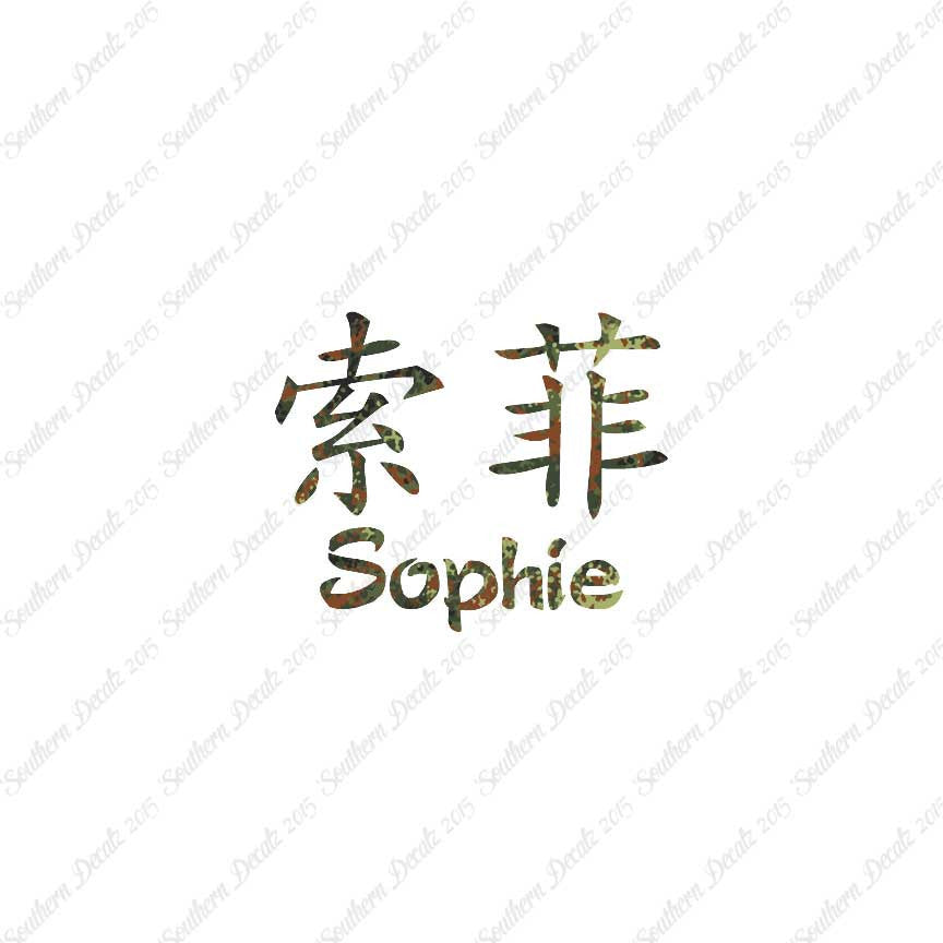 Chinese Name Symbols "Sophie"