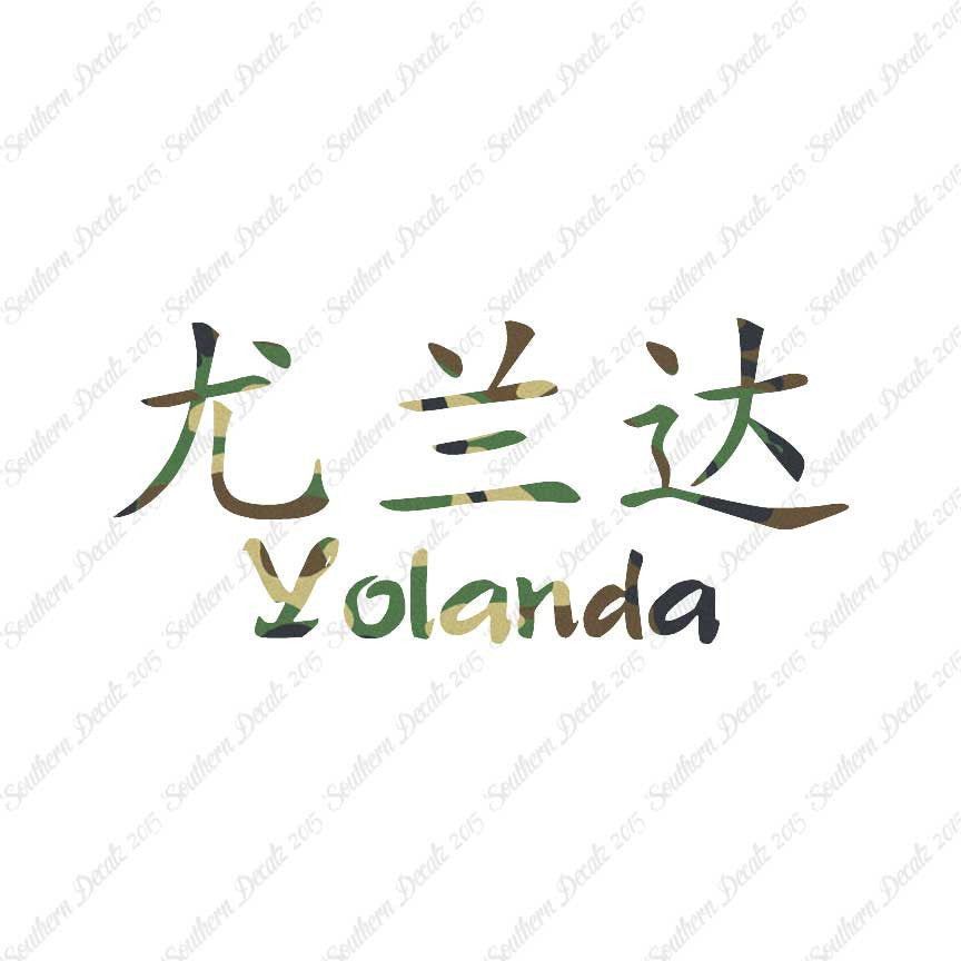 Chinese Name Symbols "Yolanda"