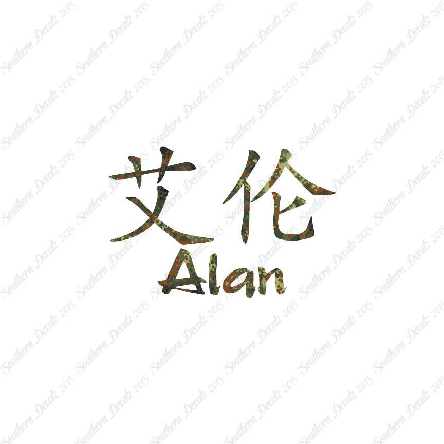 Chinese Name Symbols "Alan"