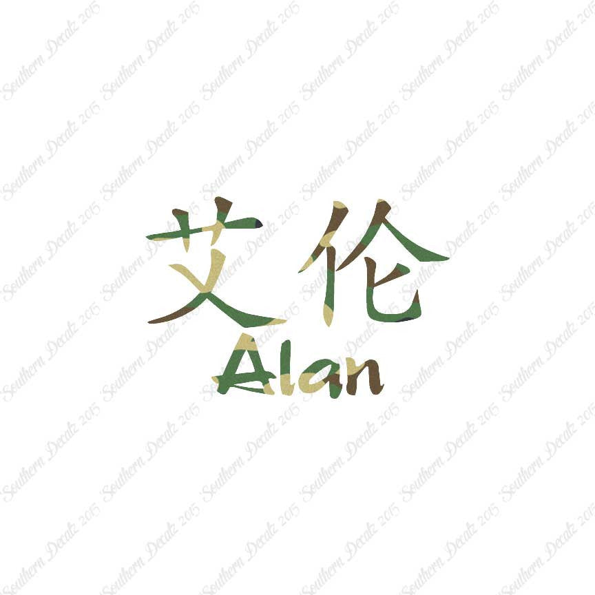 Chinese Name Symbols "Alan"