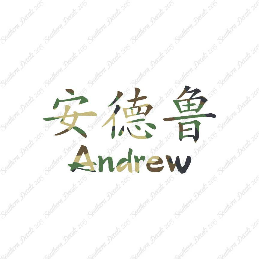 Chinese Name Symbols "Andrew"