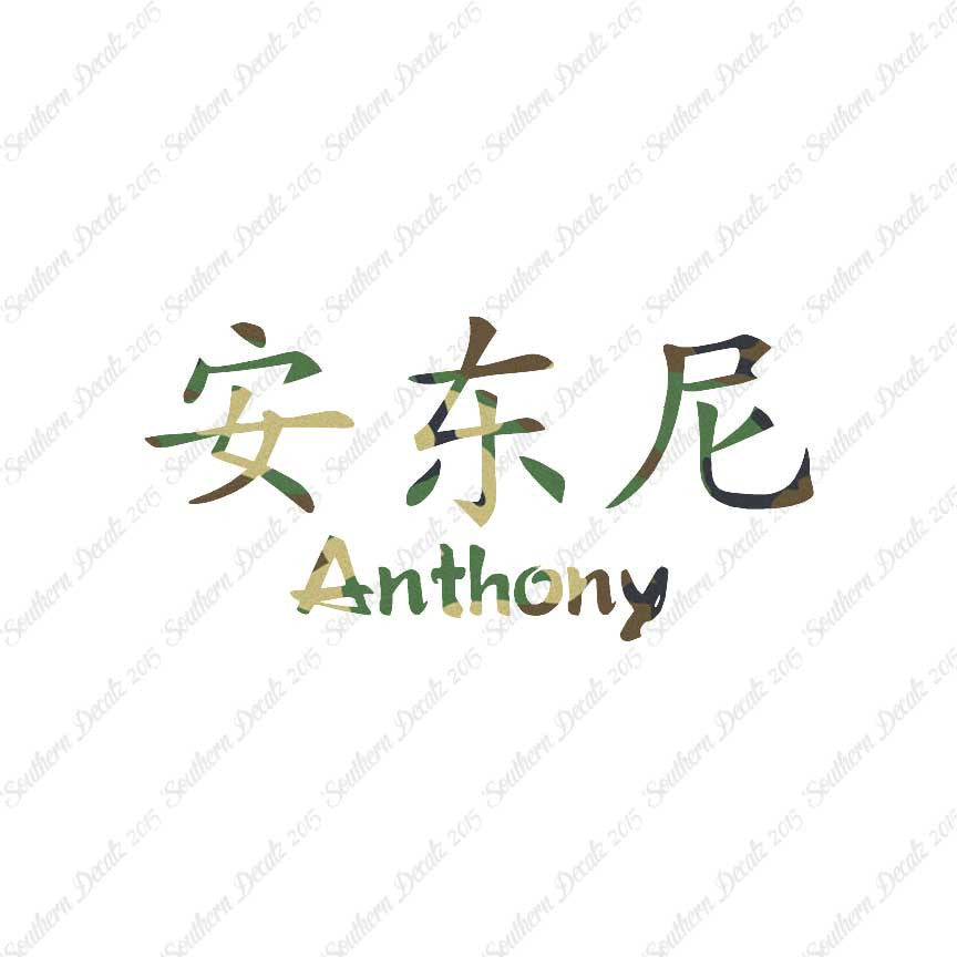 Chinese Name Symbols "Anthony"