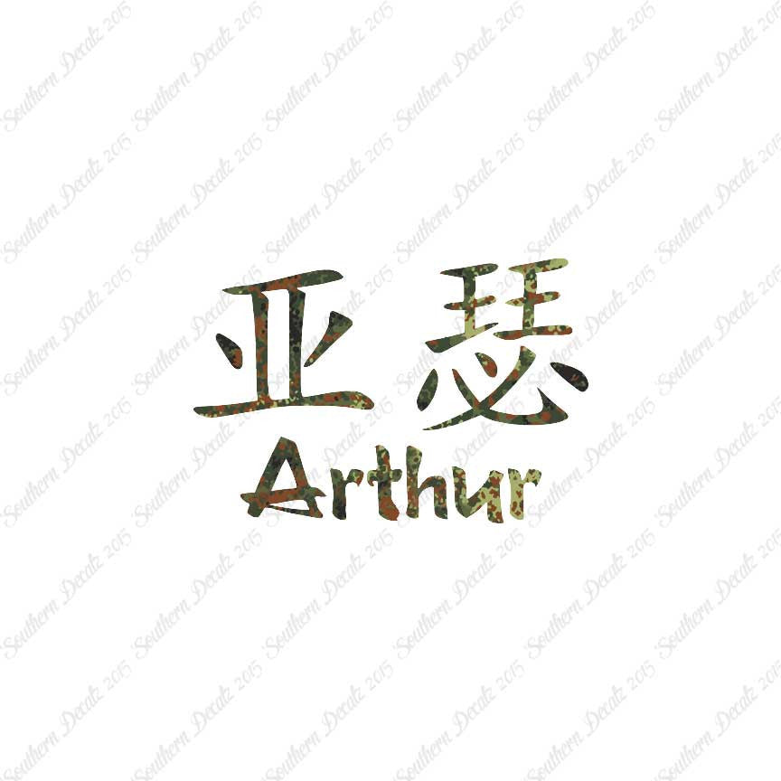 Chinese Name Symbols "Arthur"