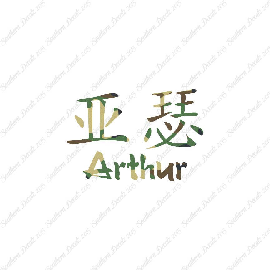 Chinese Name Symbols "Arthur"