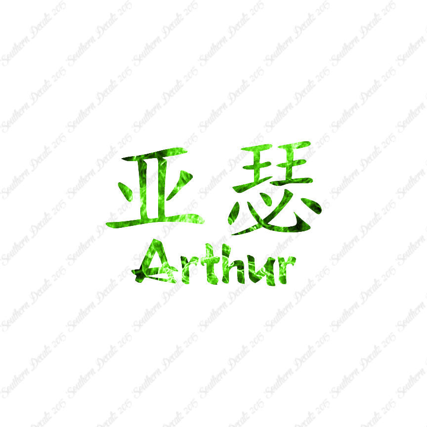 Chinese Name Symbols "Arthur"