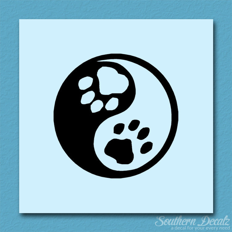 Dog Paw Print Yin Yang