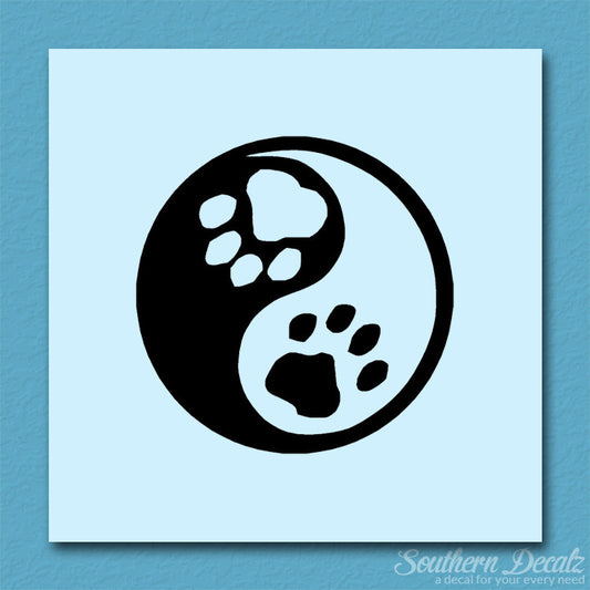 Dog Paw Print Yin Yang