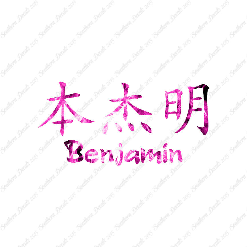 Chinese Name Symbols "Benjamin"