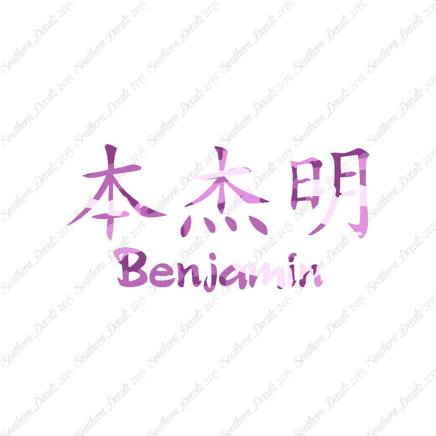 Chinese Name Symbols "Benjamin"