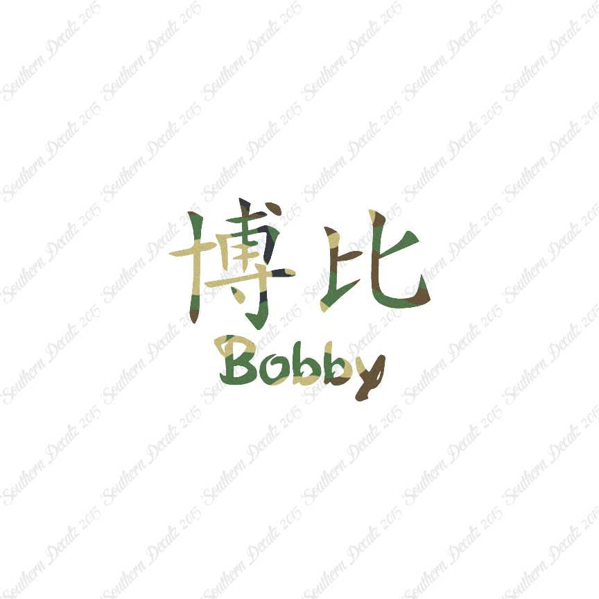 Chinese Name Symbols "Bobby"