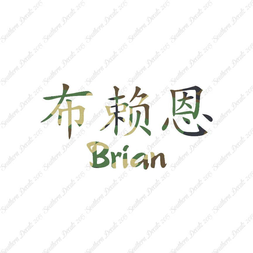 Chinese Name Symbols "Brian"