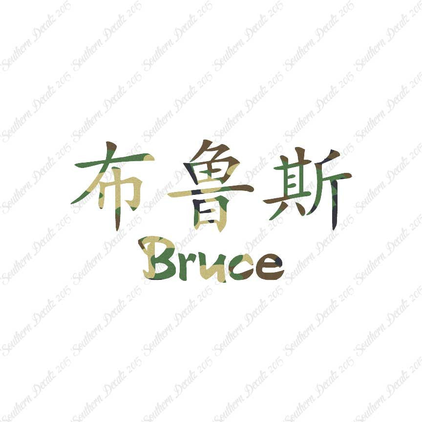 Chinese Name Symbols "Bruce"