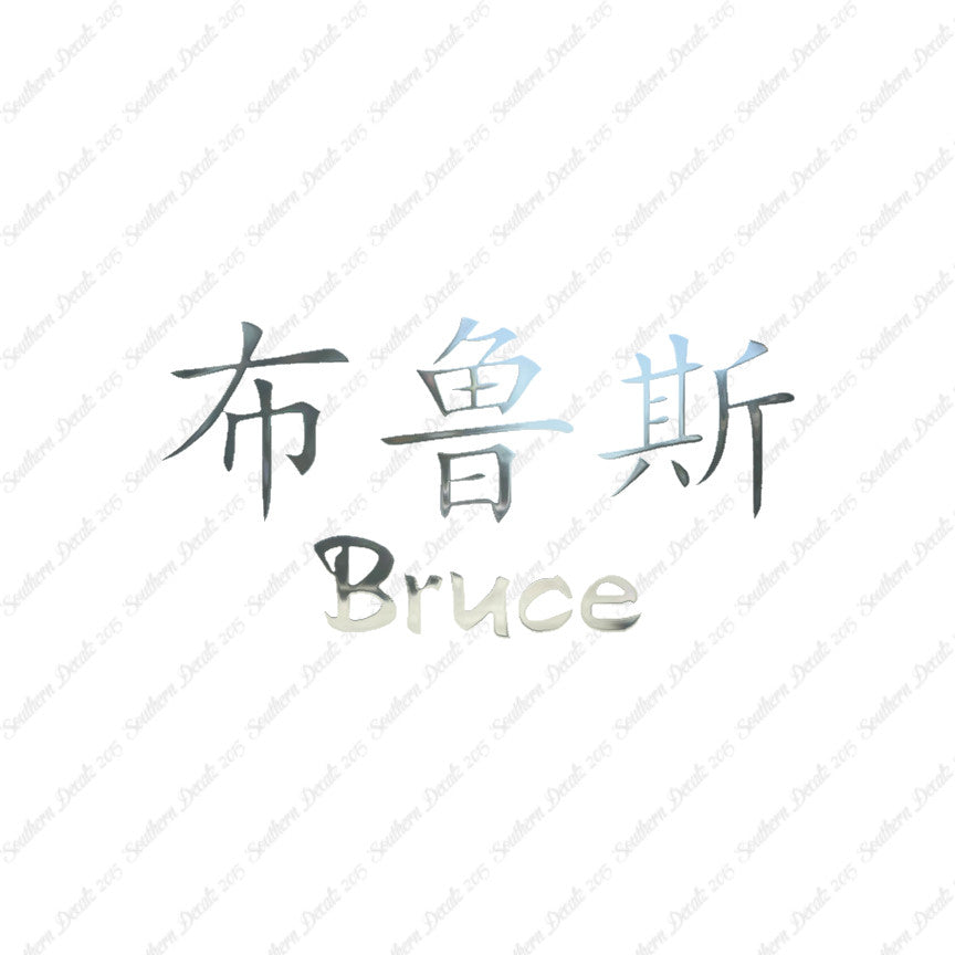 Chinese Name Symbols "Bruce"