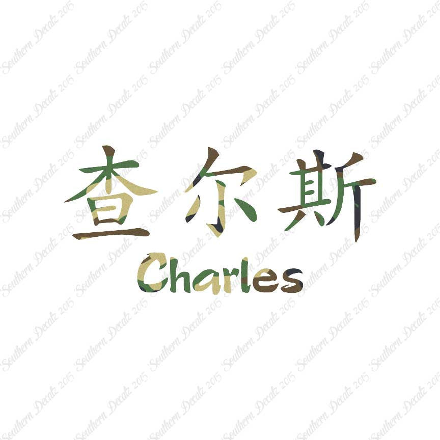 Chinese Name Symbols "Charles"