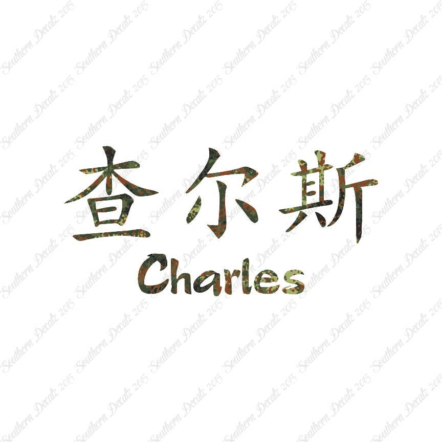 Chinese Name Symbols "Charles"