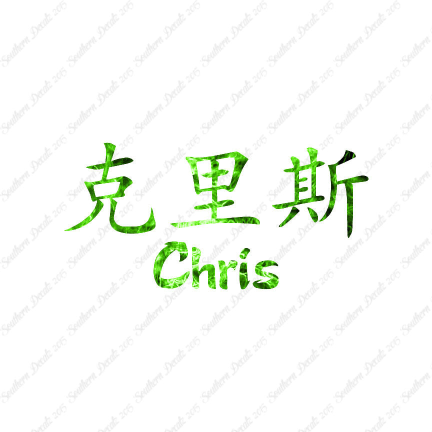 Chinese Name Symbols "Chris"