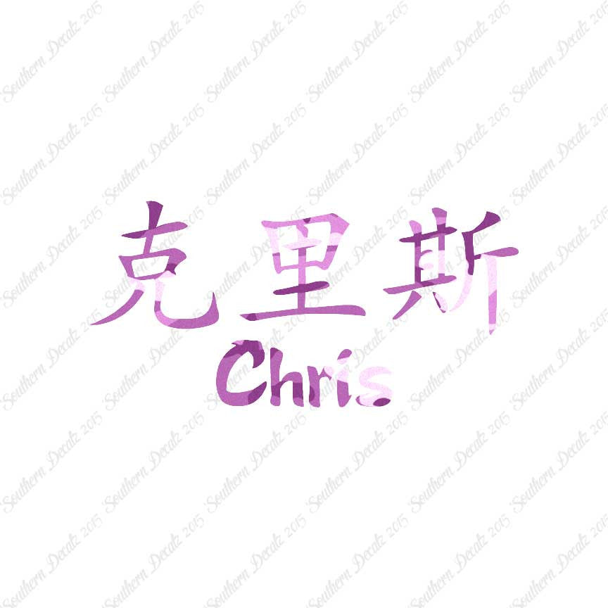 Chinese Name Symbols "Chris"