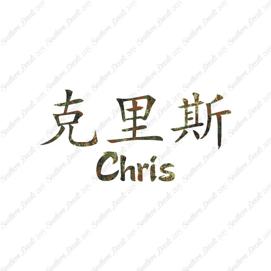 Chinese Name Symbols "Chris"