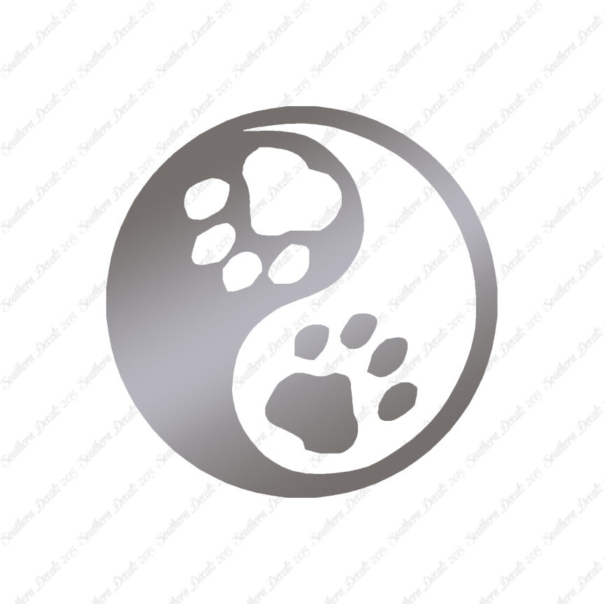 Dog Paw Print Yin Yang
