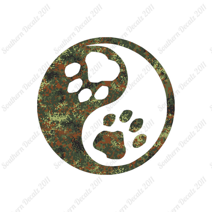 Dog Paw Print Yin Yang