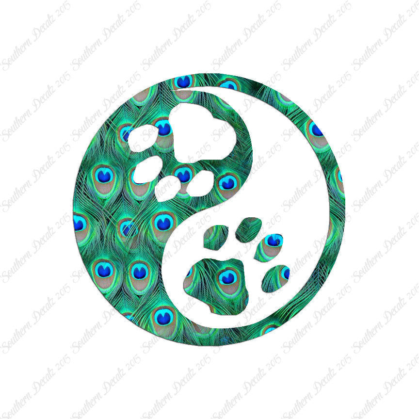Dog Paw Print Yin Yang