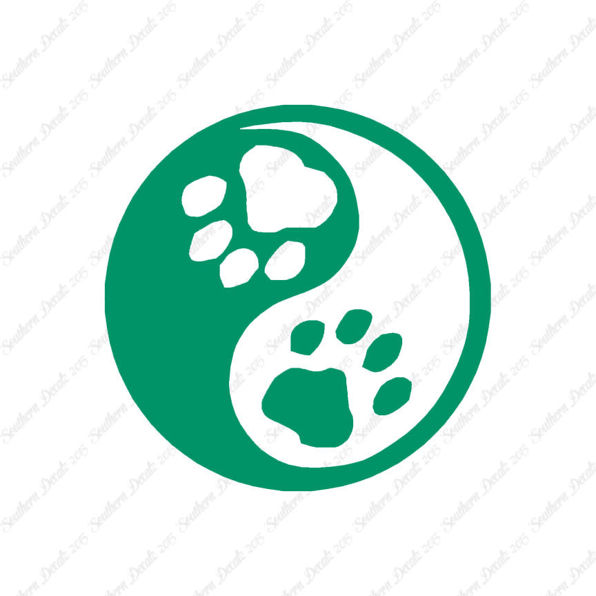 Dog Paw Print Yin Yang