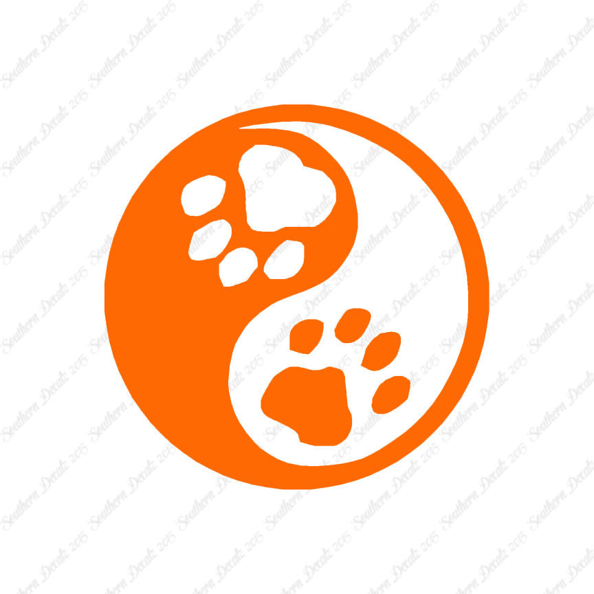 Dog Paw Print Yin Yang