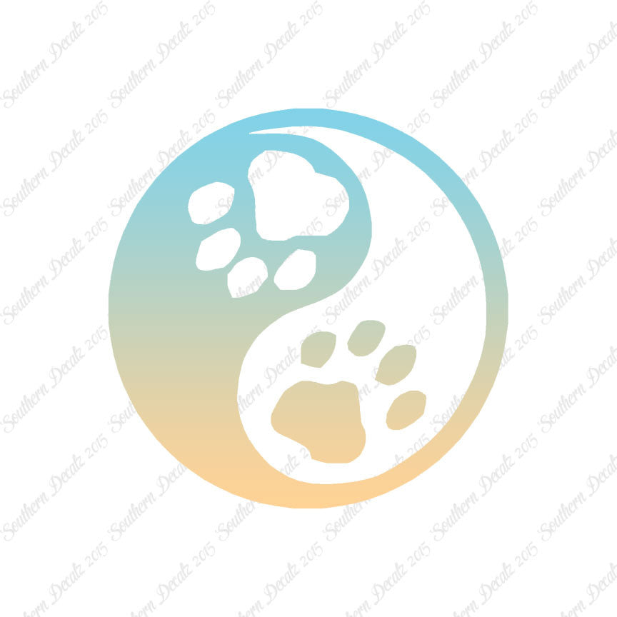Dog Paw Print Yin Yang