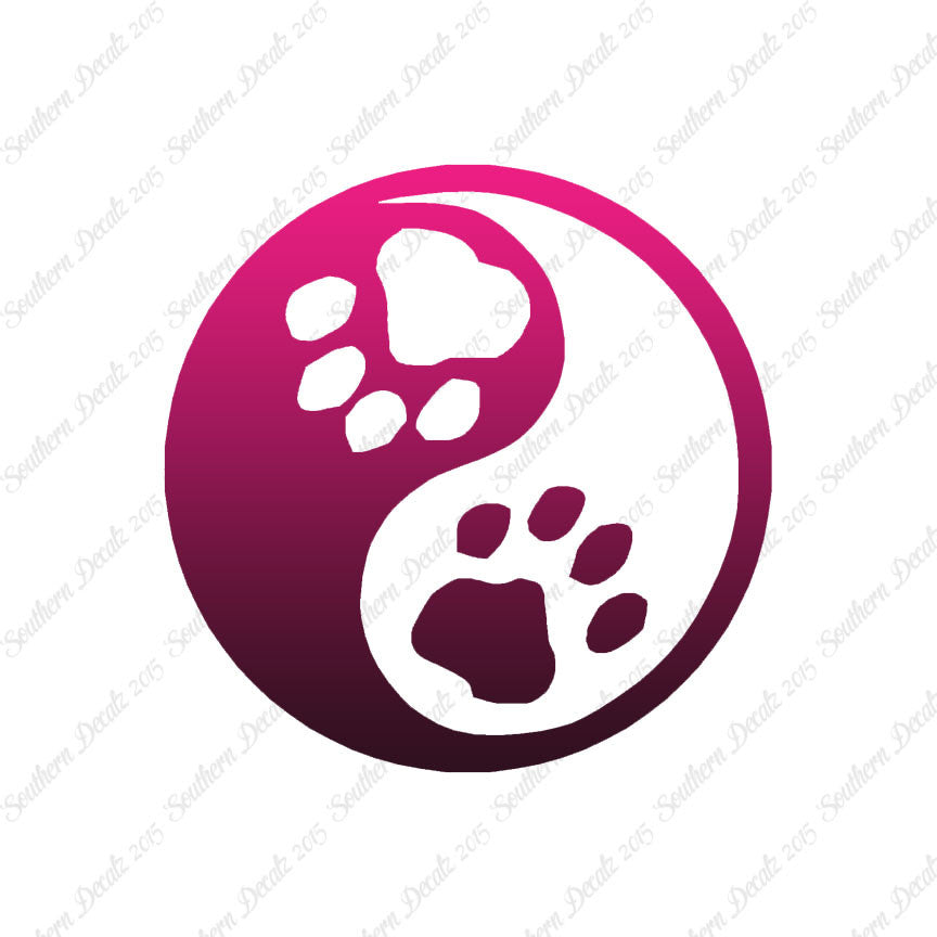 Dog Paw Print Yin Yang