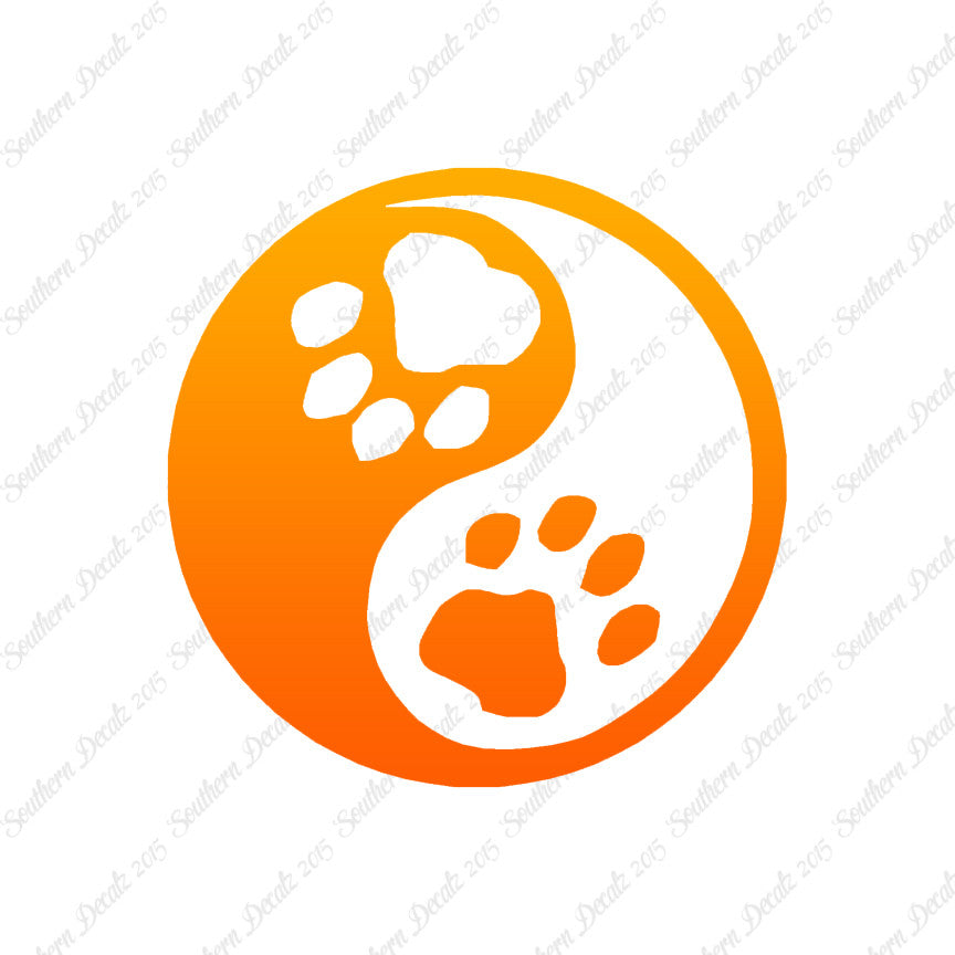Dog Paw Print Yin Yang