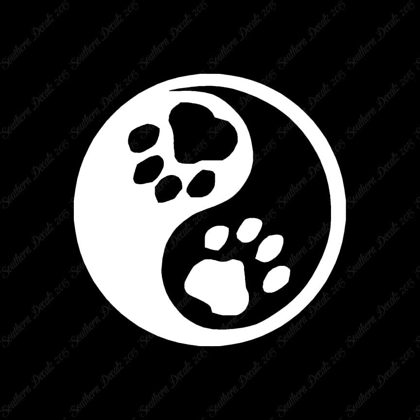 Dog Paw Print Yin Yang