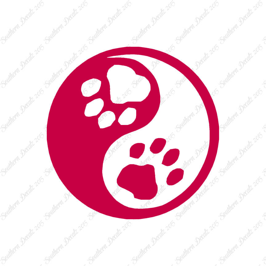 Dog Paw Print Yin Yang