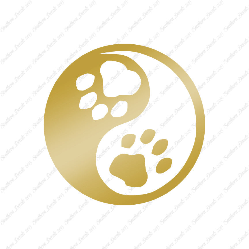 Dog Paw Print Yin Yang