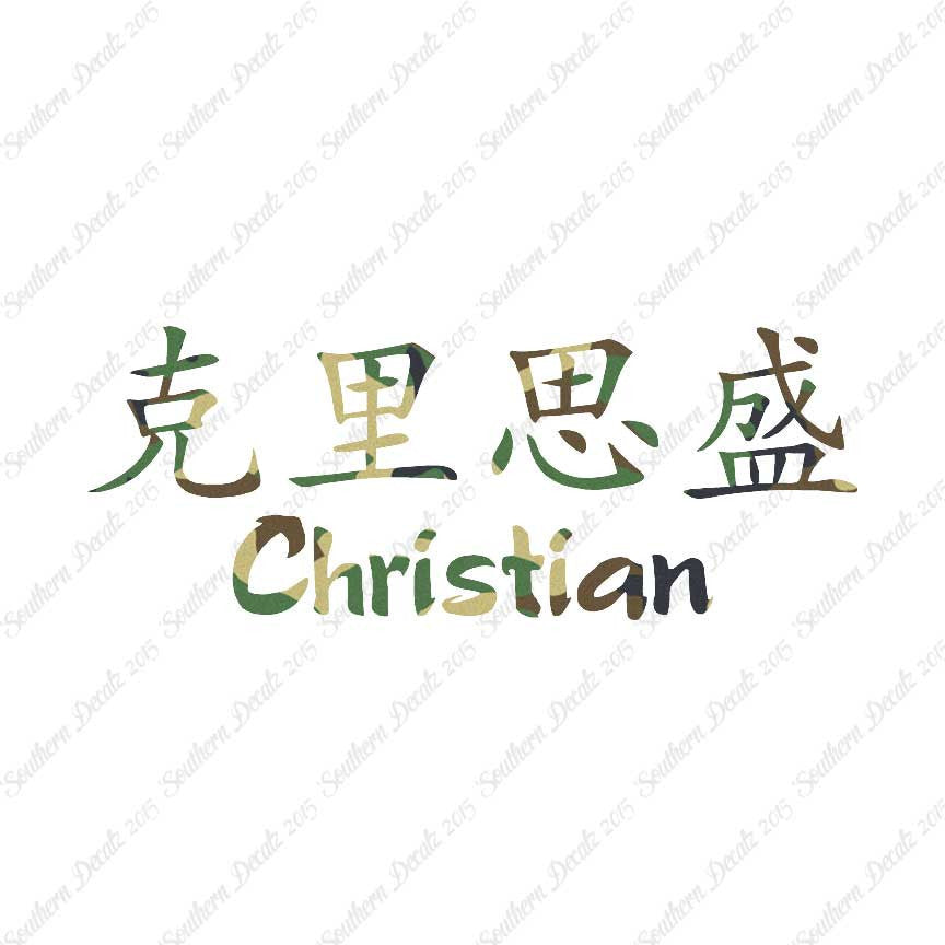 Chinese Name Symbols "Christian"