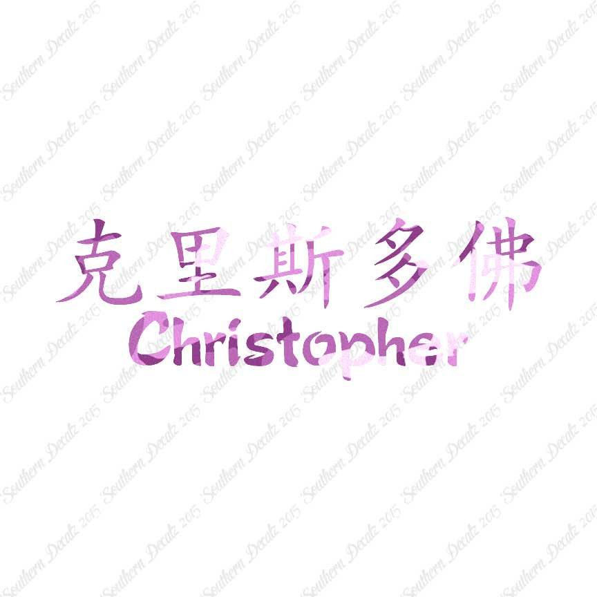 Chinese Name Symbols "Christopher"